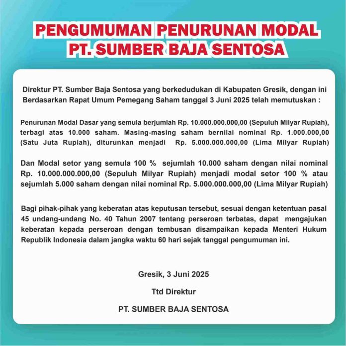 pengumuman-penurunan-modal-pt-sumber-baja-sentosa (1) pengumuman-penurunan-modal-pt-sumber-baja-sentosa (1)