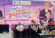 512 Atlet Ramaikan Surabaya Rising Champion dan Kejurprov Kickboxing Jatim 2026