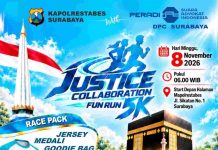 Justice Collaboration Fun Run 5K 2026 Buka Peluang Raih Umrah Gratis dan Hadiah Menarik